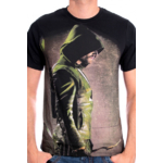 T-Shirt Arrow Noir Green Arrow de Profil