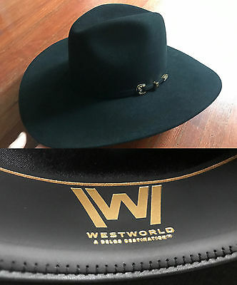 SDCC HBO Westworld Experience Chapeau Cowboy Noir Serratelli LARGE 7-3/8